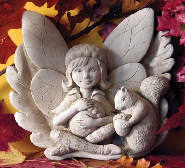 Finders Keepers Fairy Acorn & Squirrel Wall Sculpture